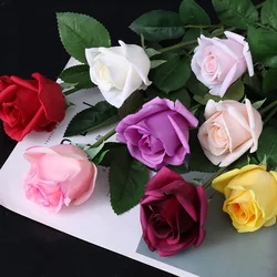 5Pcs Artificial Moisturizing Latex Rose Flower Real Touch Roses Wedding Home Decor Flowers Valentine's Day Gift for Her Bouquet