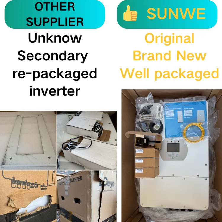 Stock UE 10 KW SUN-10K-SG02LP1-EU-AM3 Onduleur solaire hybride monophasé Deye 10kw