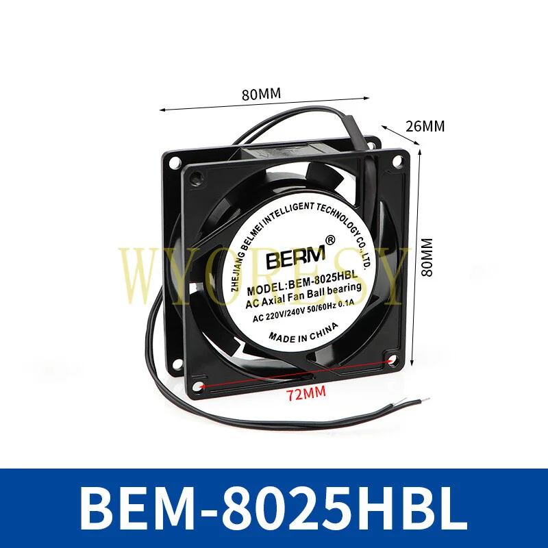 Wyoresy small PC computer cooling fan L DC 220V 240V L 80mm 90mm 100mm 120mm 140mm