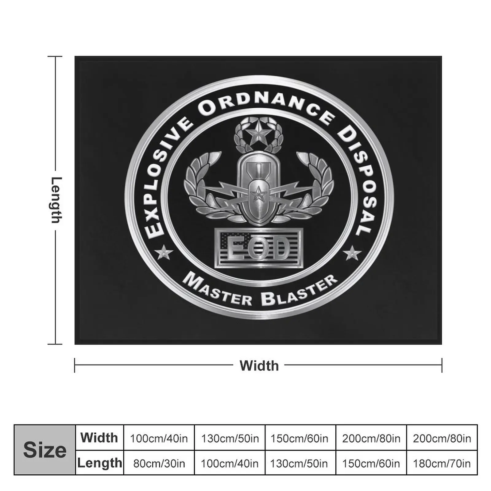 Explosive Ordnance Disposal EOD Throw Blanket Picnic blankets and throws Blankets