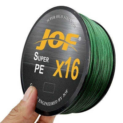 JOF 300m Strong Trolling Braided PE Fishing Line 16 Strands Super Power 25-200LB Long Distance Casting Main Wire for Carp Bass