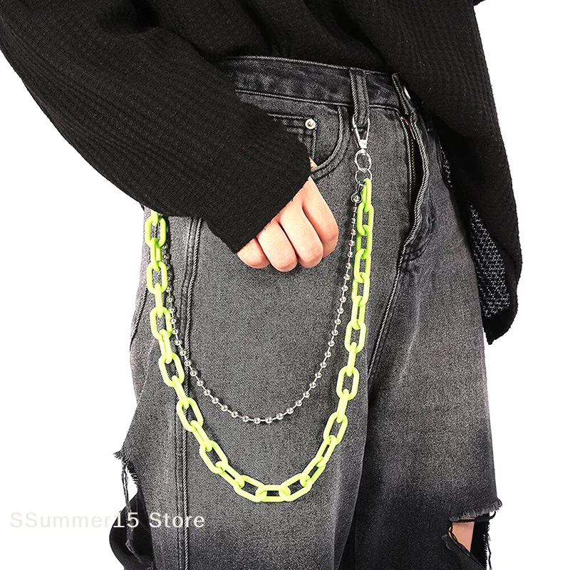 【R】Removable Punk Waist Chain Belt Trousers Chain For Women Men Jeans Belt Chain Pants Cool Rock Chain Hiphop Summer Jewelry view 2