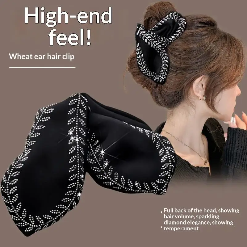 Stoff-Dreieck-Haarspange für Damen, elegante Haarklammer, modische Haarspange für Mädchen, Haarspange für den Hinterkopf, Pferdeschwanz-Haarspange, Haar-Accessoires – Detail 5