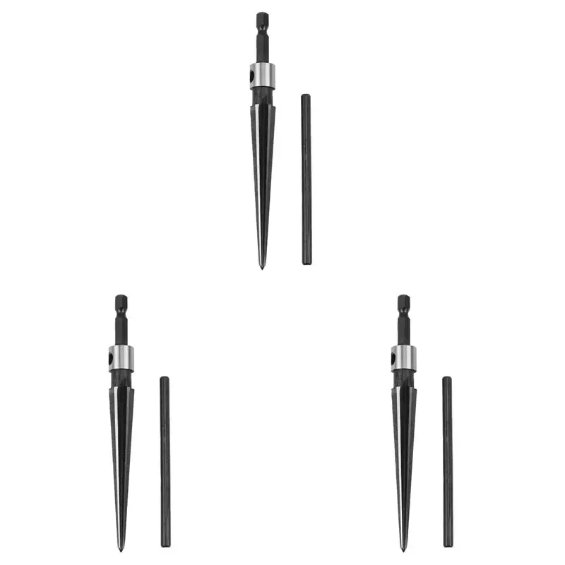 

IALJ-3X Taper Reamer 3-13Mm Hex Shank Reamer Fluted Hand Held Steel Bridge Pin Hole Chamfer Woodworking Cutting Tool