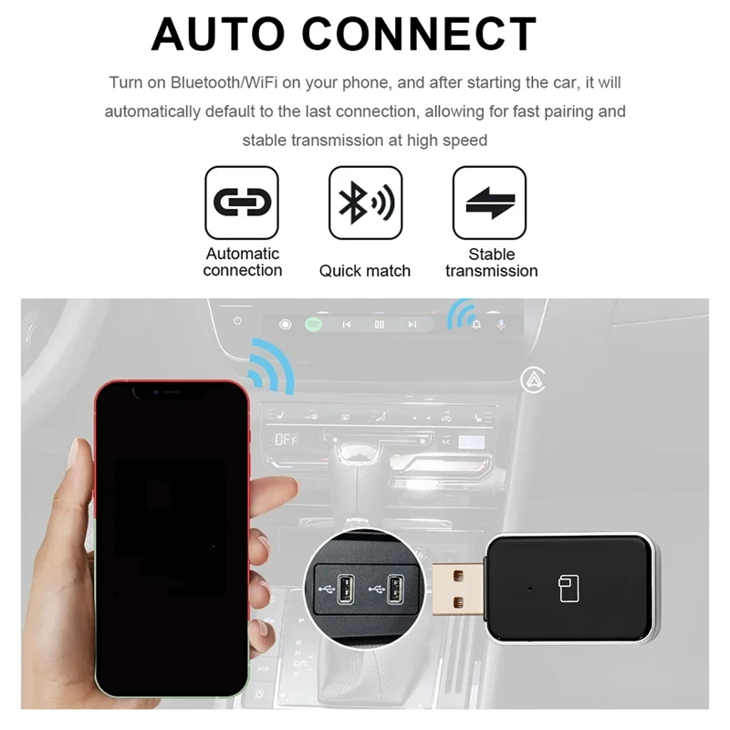 NEW Wireless Carplay Android Auto Wireless Adapter Smart Mini Box Plug And Play Wifi Fast Connect Universal For Nissan