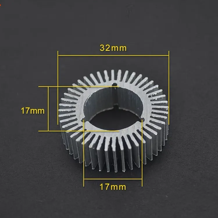 1pcs 32*17*500mm LED lamps Lighting electronics Circular sunflower radiator Extruded aluminum alloy aluminum profile heatsink