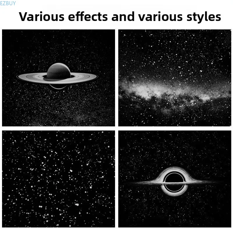 Car starry sky projection light Car bedroom Plug-in Galaxy ambient light Saturn black hole focusing light