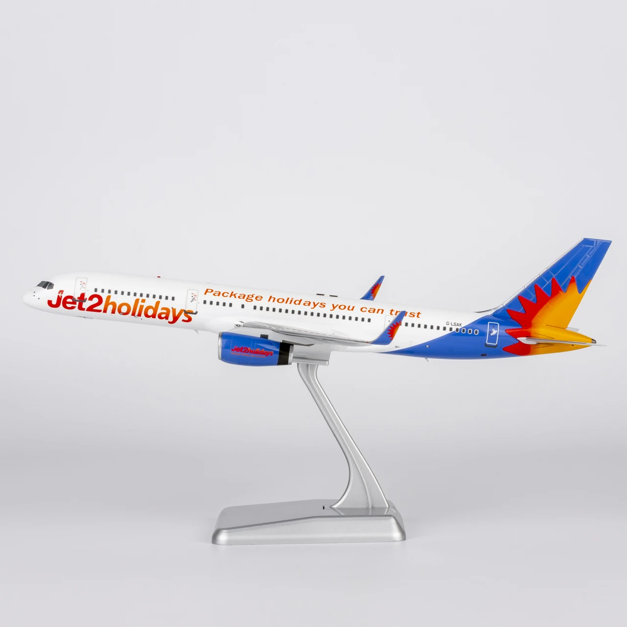 Avión coleccionable de aleación 42050, regalo, modelo NG 1:200 Jet2.com Boeing B757-200, modelo de avión fundido a presión, G-LSAK con soporte