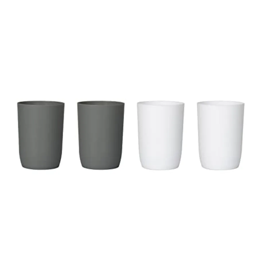 4pcs Bathroom Tumbler Prime Premium High Grade Sturdy Drink Cup Toothbrush Cup Bathroom Tumbler for Home Bathroom