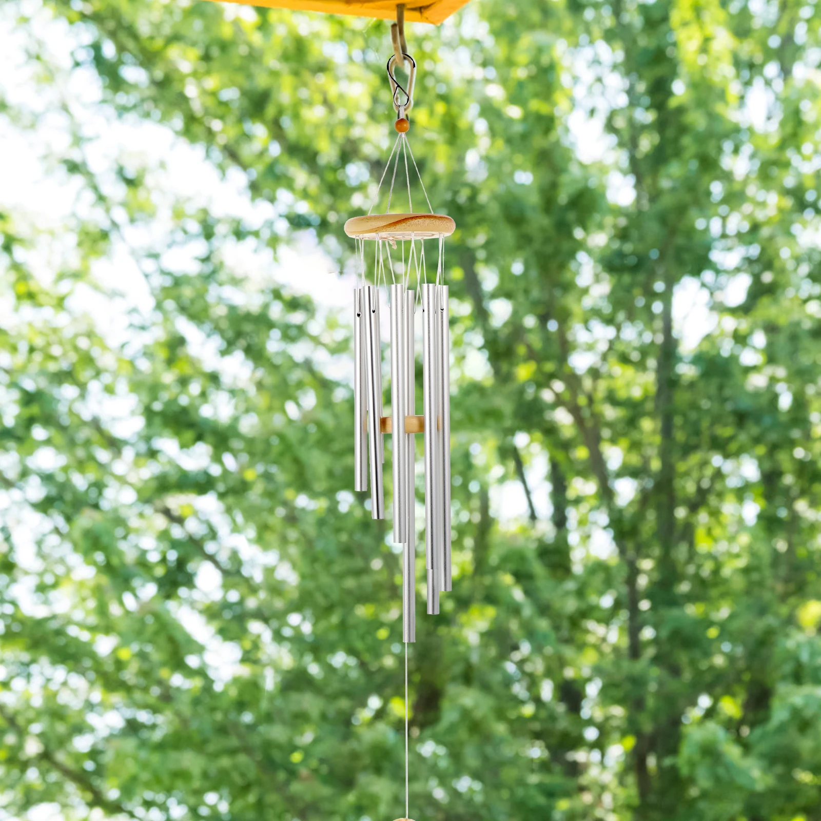 خشب الصنوبر أنبوب ألومنيوم الرياح الرنين في الهواء الطلق Windchime جرس زخرفة المنزل أمي الدقات التذكارية الزينة الزخرفية