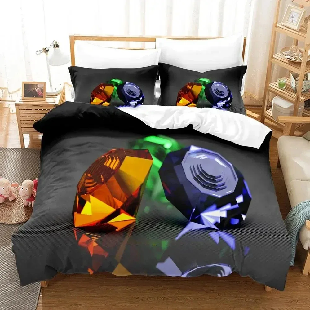 

Artistic Crystal Bedding Set Boys Girls Twin Queen Size Duvet Cover Pillowcase Bed Kids Adult Fashion Home Textileextile