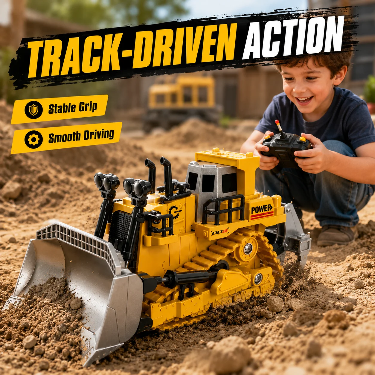 1:64 Remote Control Alloy Bulldozer Crane Excavator Forklift Desktop Game 2.4GHz RC Engineering Truck Kid's Toys Christmas Gifts