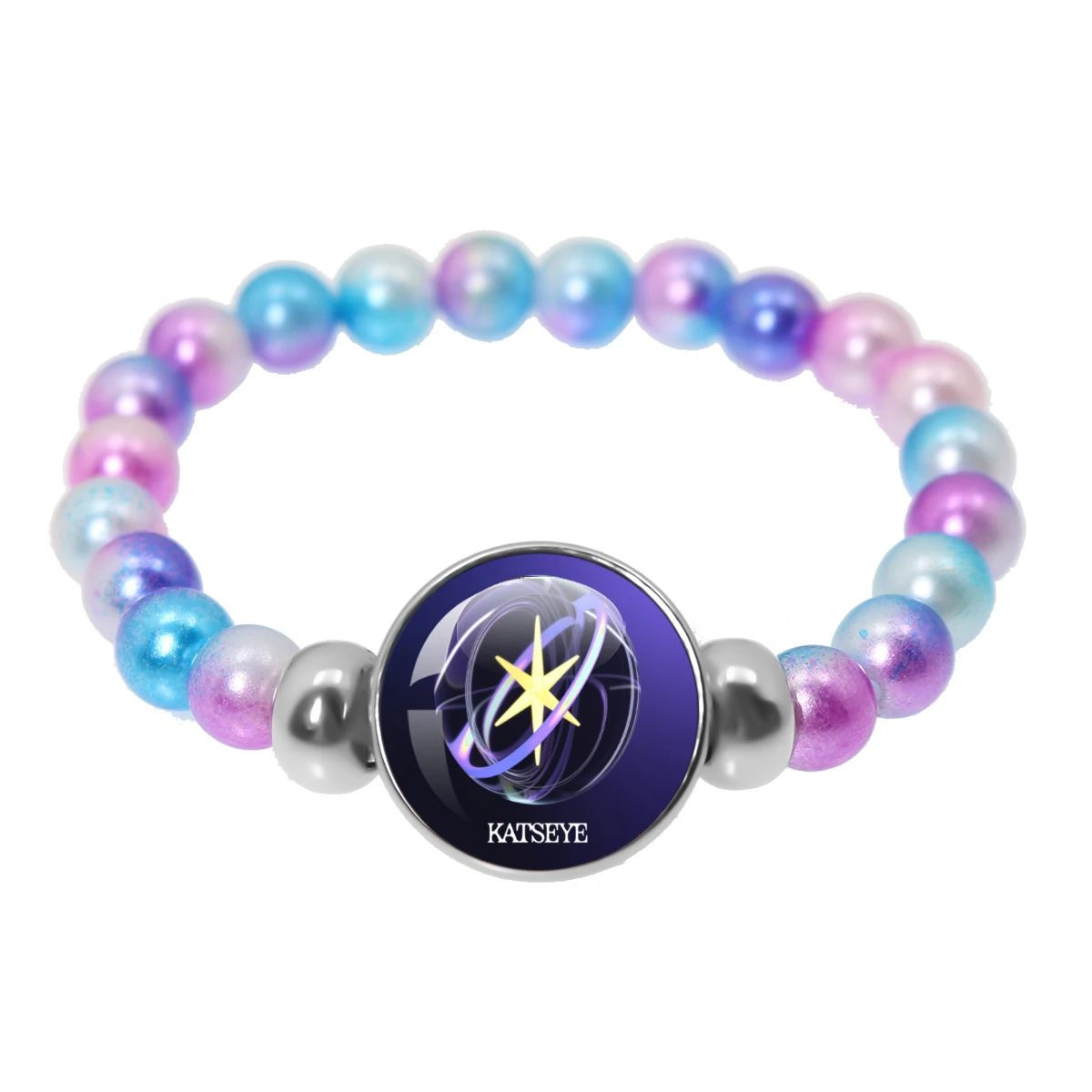 Браслет K-ATSEYE Creative, браслет ручной работы с кабошоном из стекла, в стиле корейской девчачьей группы, украшение, подарок для фанатов Браслет K-ATSEYE Creative, браслет ручной работы с кабошоном из стекла, в стиле корейской девчачьей группы, украшение, подарок для фанатов