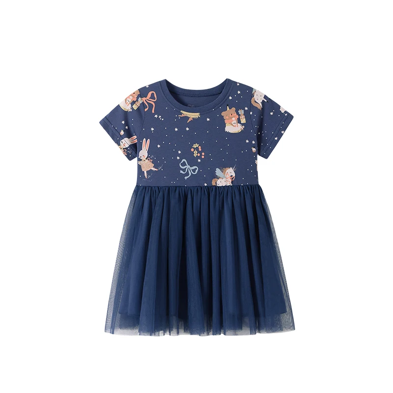 TUONXYE Clothes for Newborn Girls Mesh Dress Animal Bear and Rabbit Children's Dresses for Girls Party Dresses