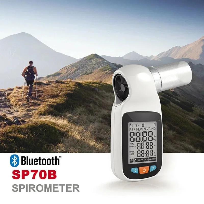 CONTEC SP80B/SP70B Digital Bluetooth Spirometer Lung Breathing Diagnostic Vitalograph Spirometry + APP (Mouthpieces Optional)