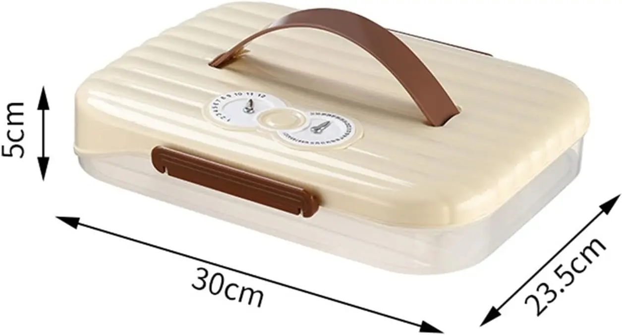 Dumpling   Refrigerator Food Shelf Bins  Reusable Multifunctional Food Freezing  Food Container for Noodles,  layers, Beige