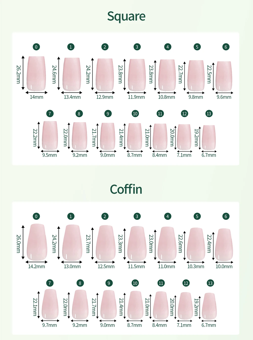 NAILPOP Nagelset zum Aufdrücken, 5-Farben-Mix, tragbare künstliche Nägel, 140–150 Stück, Mandel-Sarg, quadratisch, ovale Formen, langlebiges Design – Detail 12
