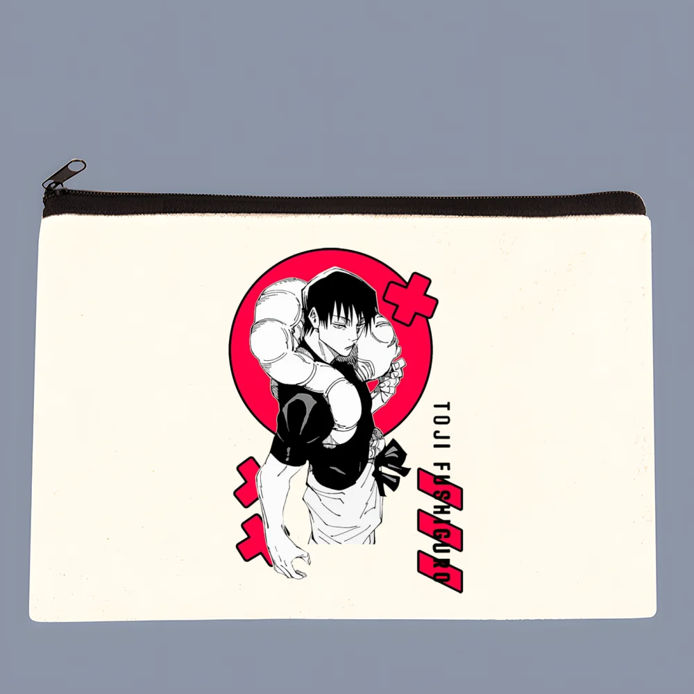 toji fushiguro Korean Style Cartoon Printed Canvas Bag Design Canvas Simple and Fashionable Storage Bag