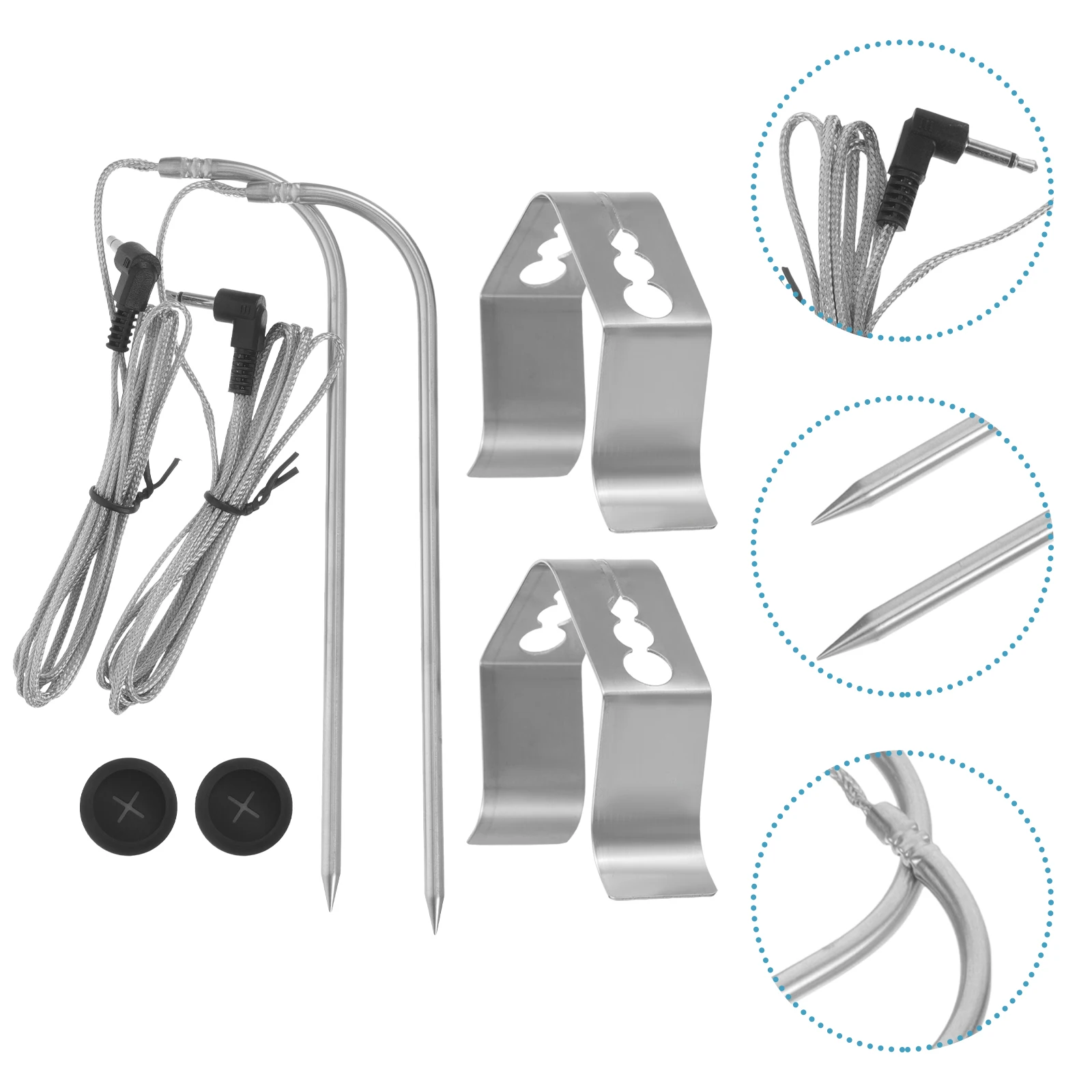 

1 set 1 Set Bbq Meat Thermometer Grill Cooking Food Probe High Precision Stainless Steel Kitchen Tool For Baking Barbecuing