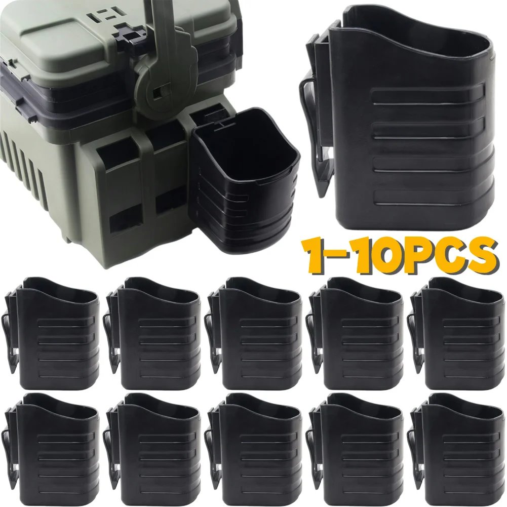 1-10PCS Plastic Fishing Box Water Carrier Easy Installation Fishing Box Bottle Holder Portable Removable Lightweight Accessories