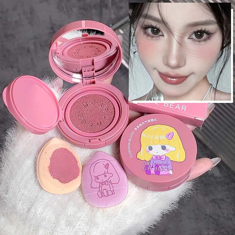 Air Cushion Liquid Blush makeup Nude Natural Face Brighten Apricot Peach Tint Blush Shading Rouge Rubor Gege Bear Makeup Blusher