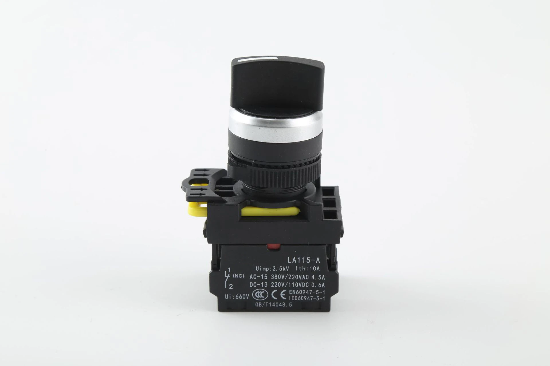 ABILKEEN LA115-A5 2/3 Position Rotary Knob Switch 1NO/1NO1NC Momentary/Latching Selector Switch 220V5A Power Control Switch