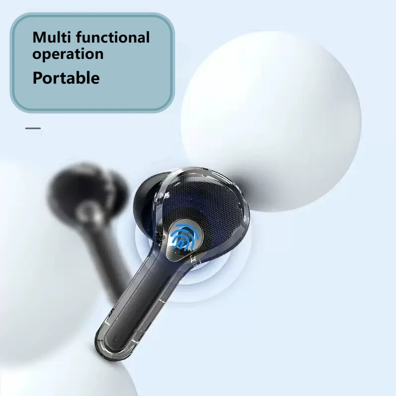 سماعات أذن لاسلكية متوافقة مع تقنية البلوتوث، سماعات أذن ذكية تعمل باللمس وشاشة ملونة HIFI للحد من الضوضاء سماعات رأس ستيريو