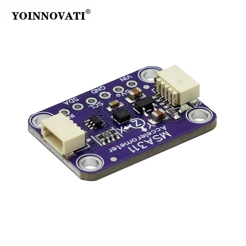 MSA311 triaxial accelerometer is compatible with STEMMA QT/For Qwiic interface for low power consumption
