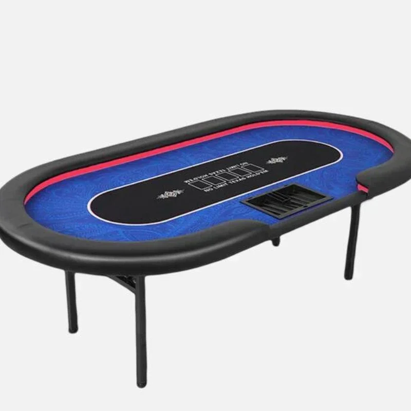 

Selected Good Items Poker Table With LED Light Solid Square Tube Folding Base Custom Chip