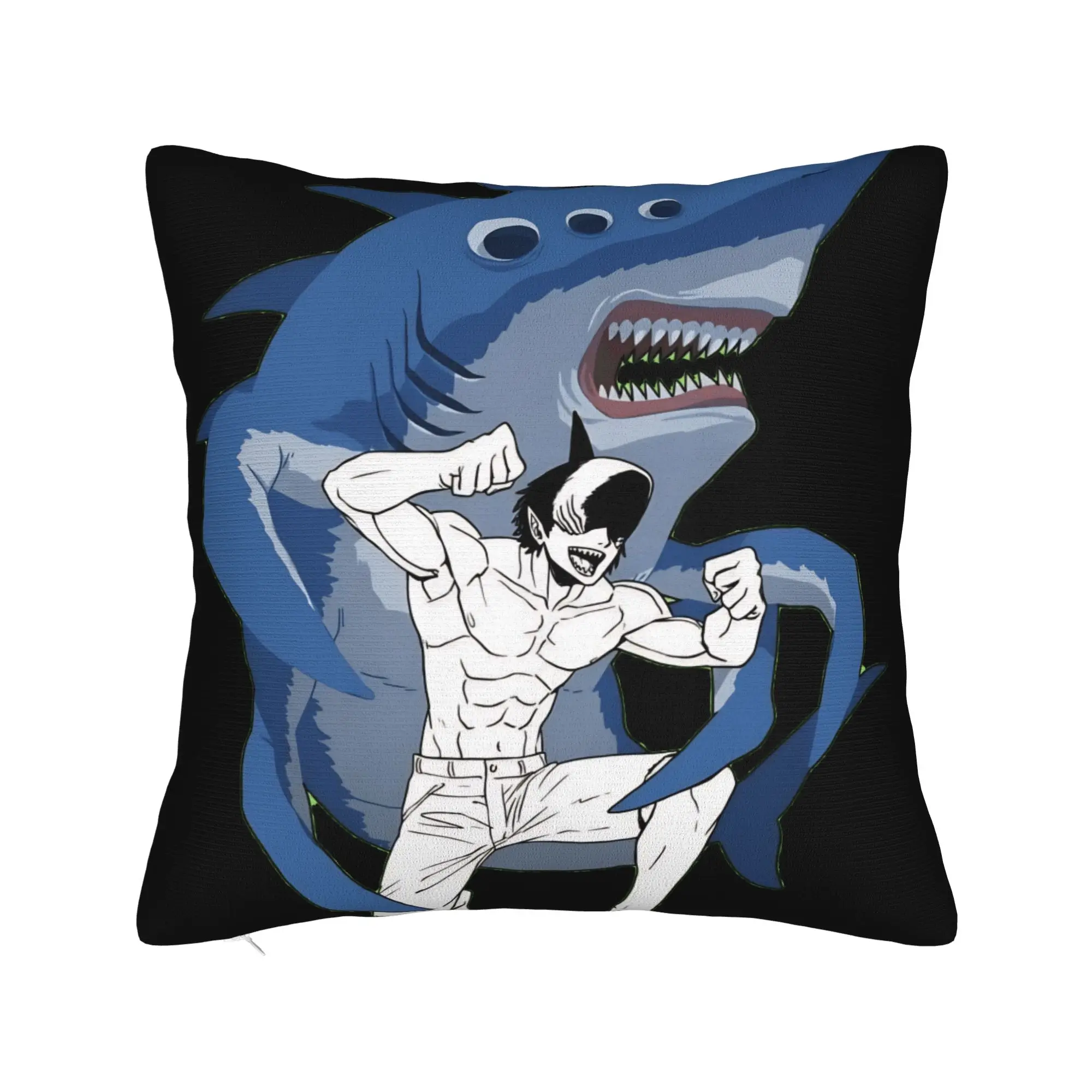 Beam Chainsaws Man Japanese Manga Pillow Case  Design Pillow Cover Cute Funny Cushion Cover For Sofa Car Home Decor
