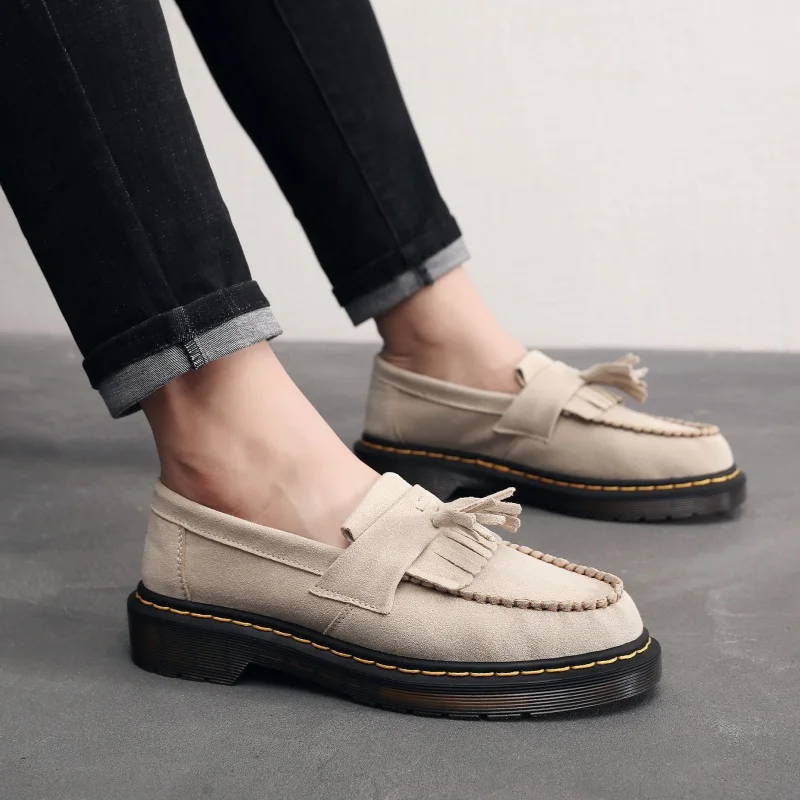 

Осенние мужские и женские повседневные туфли, модные туфли с кисточками, женские нескользящие туфли на легкой подошве, британские деловые повседневные туфли, классические туфли.