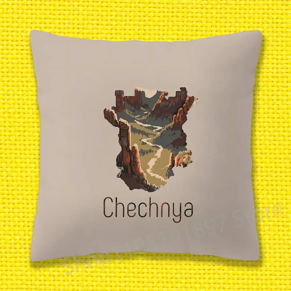 الشيشان العلم الشيشان شعار رمي كيس وسادة ل 50x50 سنتيمتر 30x30 سنتيمتر 55x55 سنتيمتر 45x45 سنتيمتر 40x40 سنتيمتر مربع السرير المخدة غطاء #4