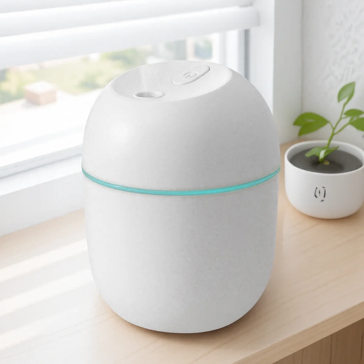 مرطب USB صغير مع ضوء LED موزع الزيوت العطرية لتنقية هواء السيارة صانع ضباب عطري 220 مل