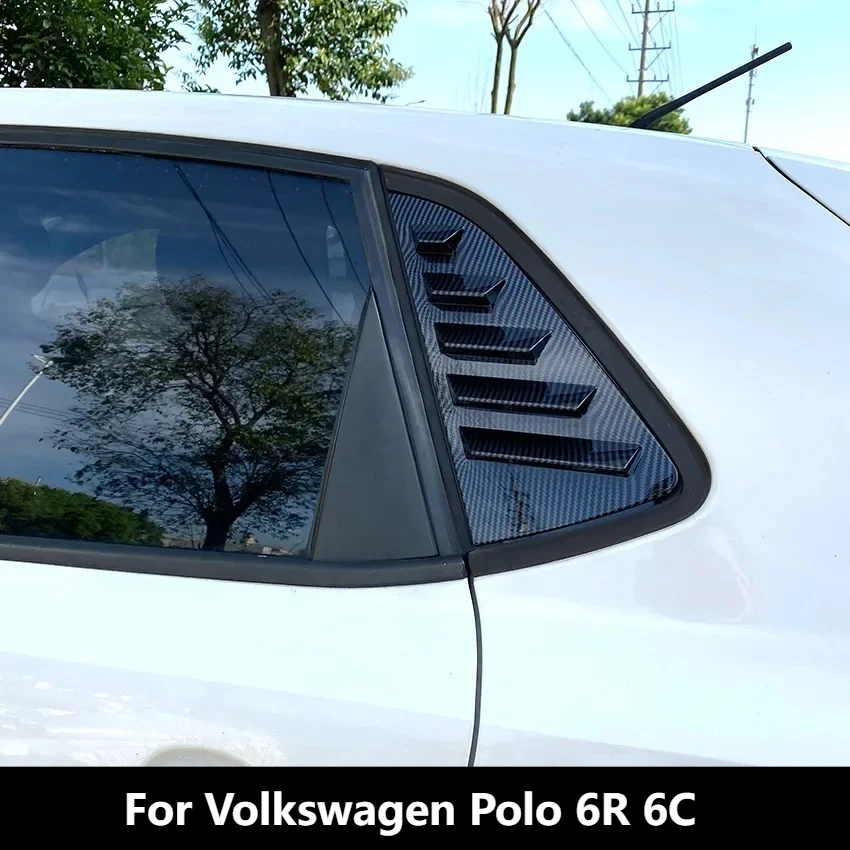 

For Volkswagen Polo 6R 6C VW Polo 6R 2011-2017 Cars Blinds Modification Stickers Car Rear Side Window Louver