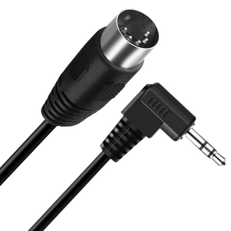 Łokieć 5-pin Din MIDI męski do 3.5mm męski 5Pin Din żeński do 3.5mm wtyk męski złącze Stereo kabel Adapter Audio 50cm 150cm 300cm