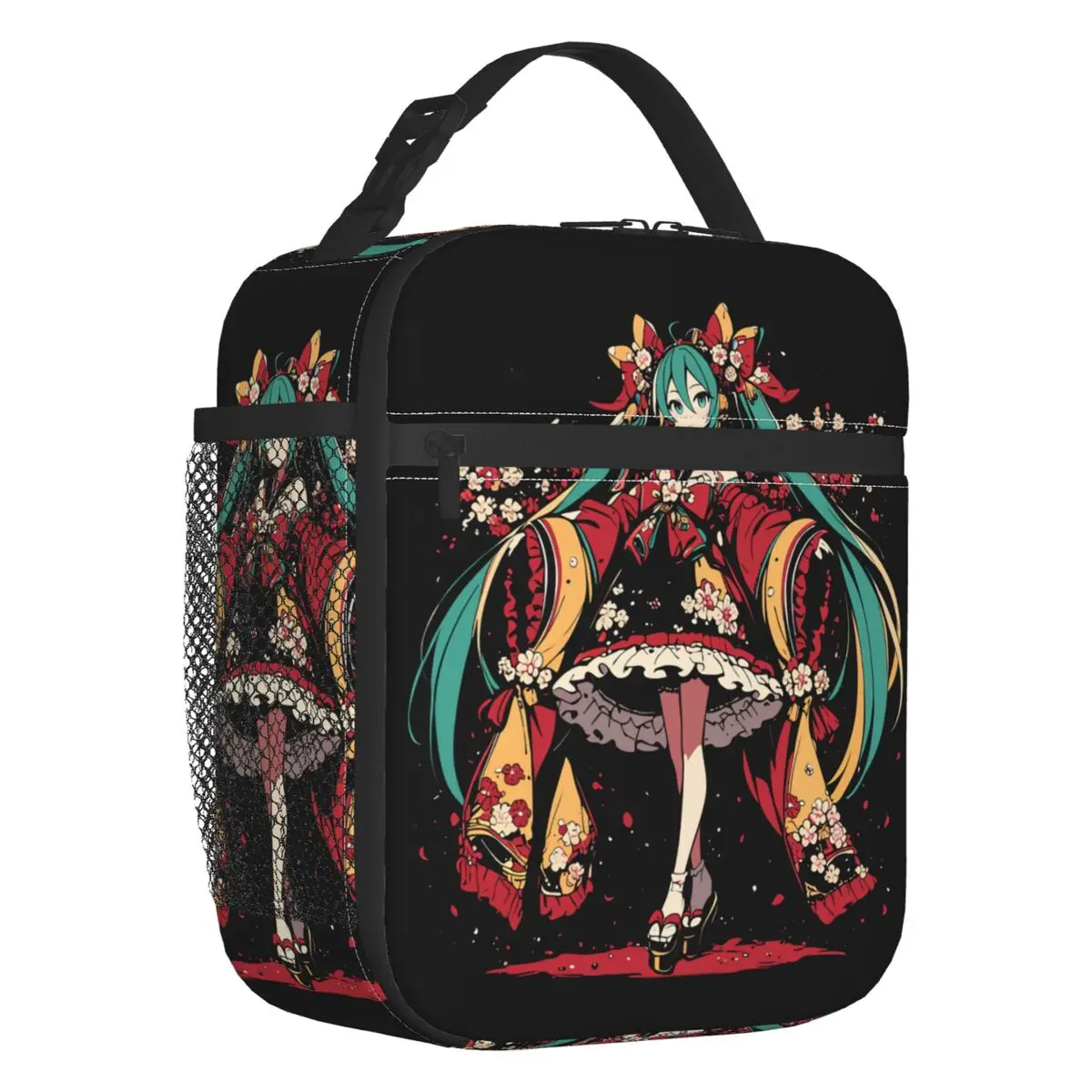 

Custom Hatsunes Miku Vocaloid Rock Anime Insulated Lunch Bags for School Office Leakproof Cooler Thermal Bento Box Men Women