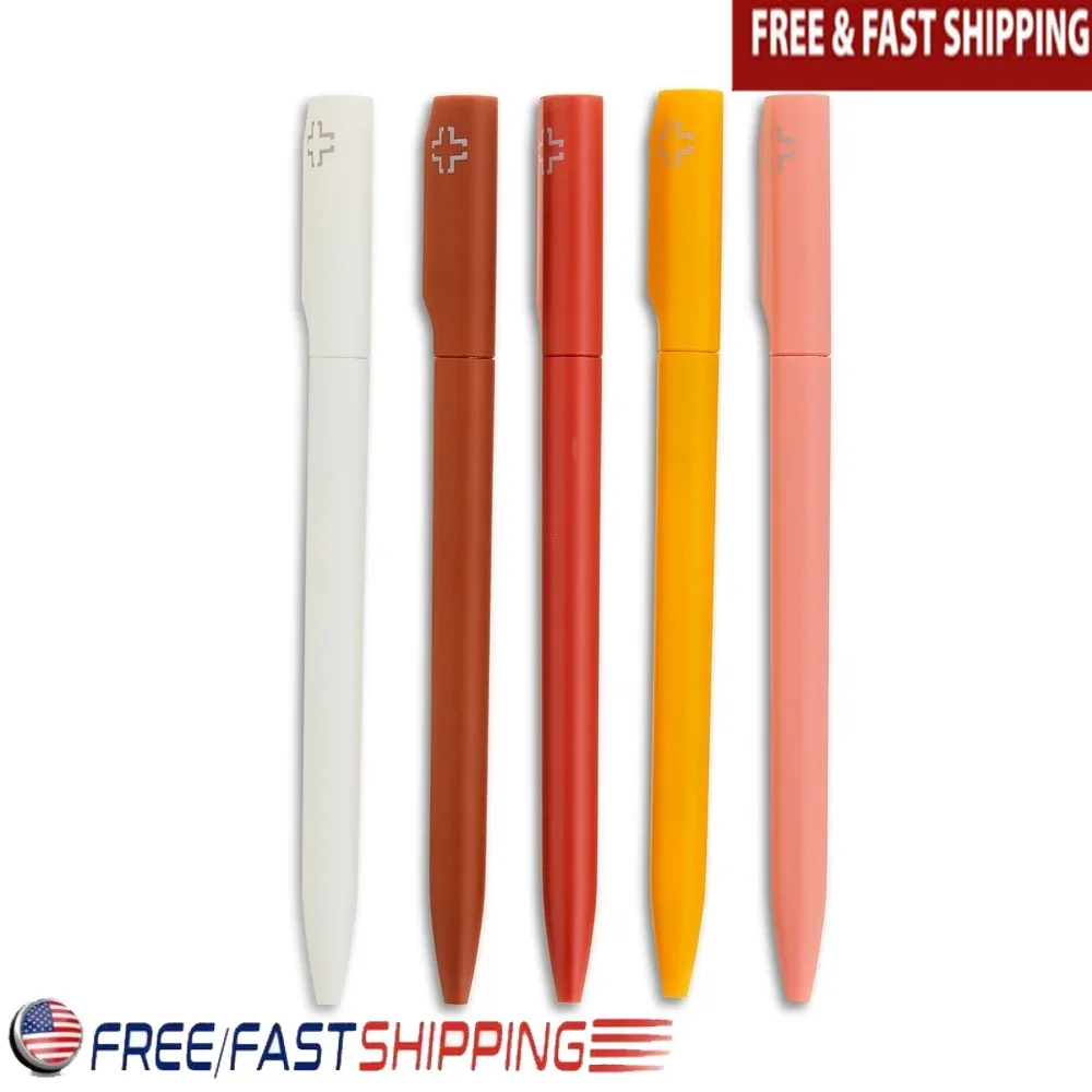 

Twist Ballpoint Ink Pen Blue Ink 5 Count Size 0.5mm，Assorted Colors