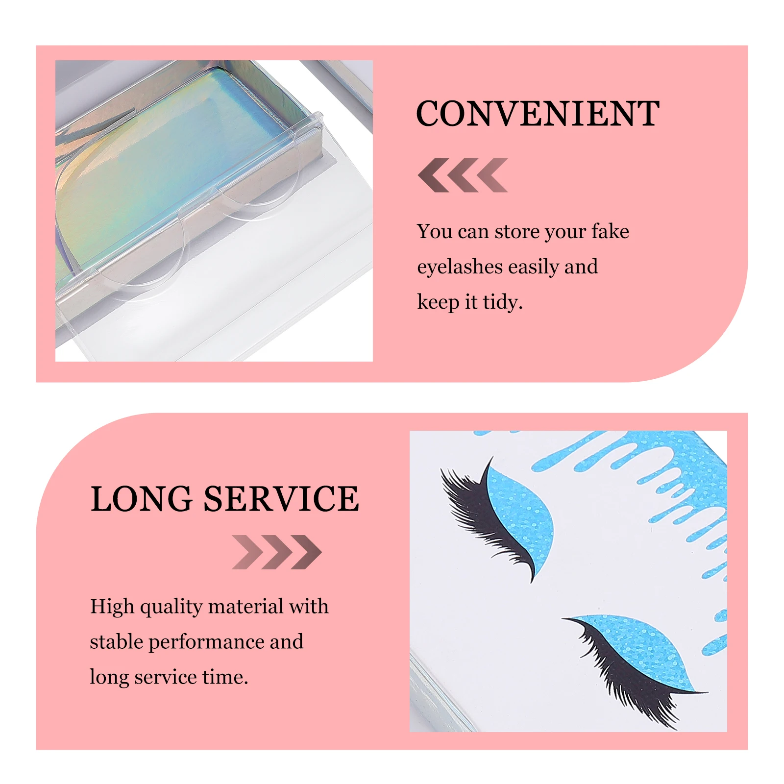 

False Eyelash Box Case Large Capacity Easy Open Save Eyelashes Carry Daily Prevent Keep Tidy Storage