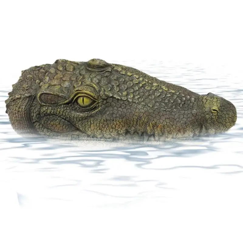 

Realistic Resin Crocodile Head Courtyard Pond Floating Animal Model Ornaments Outdoor Pool Simulation Crocodile Decoration