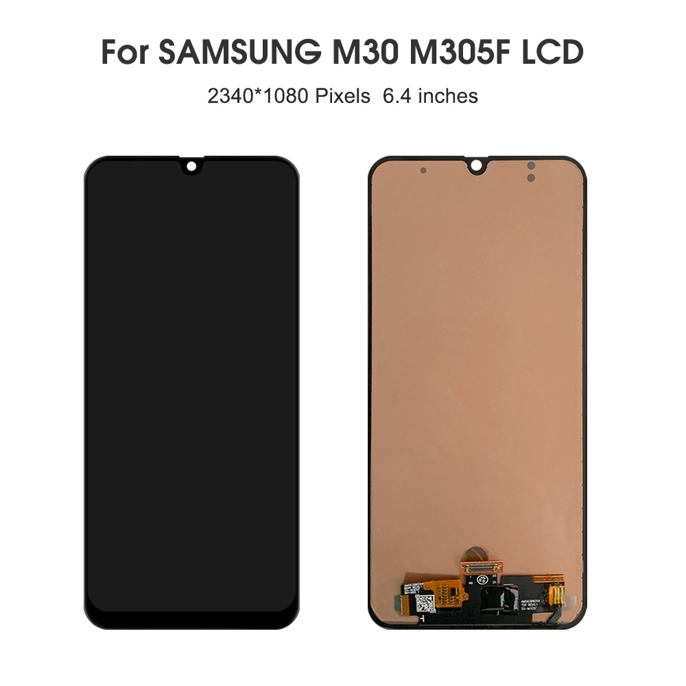 OLED LCD For Samsung Galaxy M 30M 305M 30 SM 307 2019 LCD Display Touch Digitizer Assembly For M305F M307F LCD With Frame