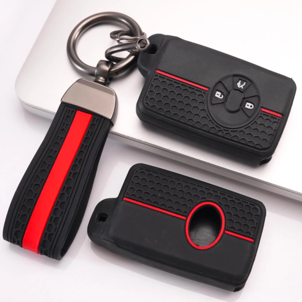 Key Fob Case With Lanyard For Toyota RAV4 Camry Prius Alphard Vellfire Estima Auris Premio Highlander Prado Crown Secure Grip