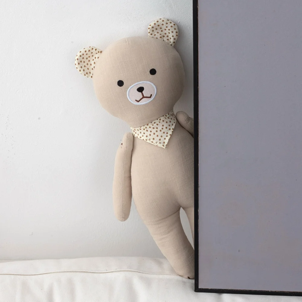 Nordic Style Lovely Stuffed Animal Toy Cozy Bear Bunny Accompanying Doll Soft Stuffed Animal Doll Birthday Gift