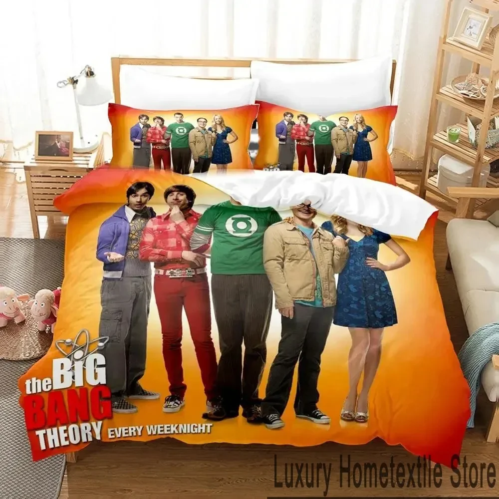 3D Print Big Bang Theory Bedding Set Boys Girls Twin Queen King Size Duvet Cover Pillowcase Bed boys Adult Home Textileextile