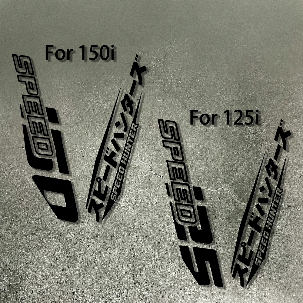 1set Speed Hunter Japanese Text Front Fairing Sticker Decals for Honda Click 125i 150i Waterproof Moto Decal Fairing Accessories