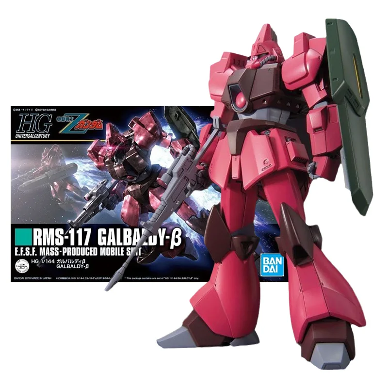 

Bandai Genuine Gundam Model Kit Anime Figure HG 1/144 RMS-117 Galbaldy-β Collection Gunpla Anime Action Figure Toys for Children