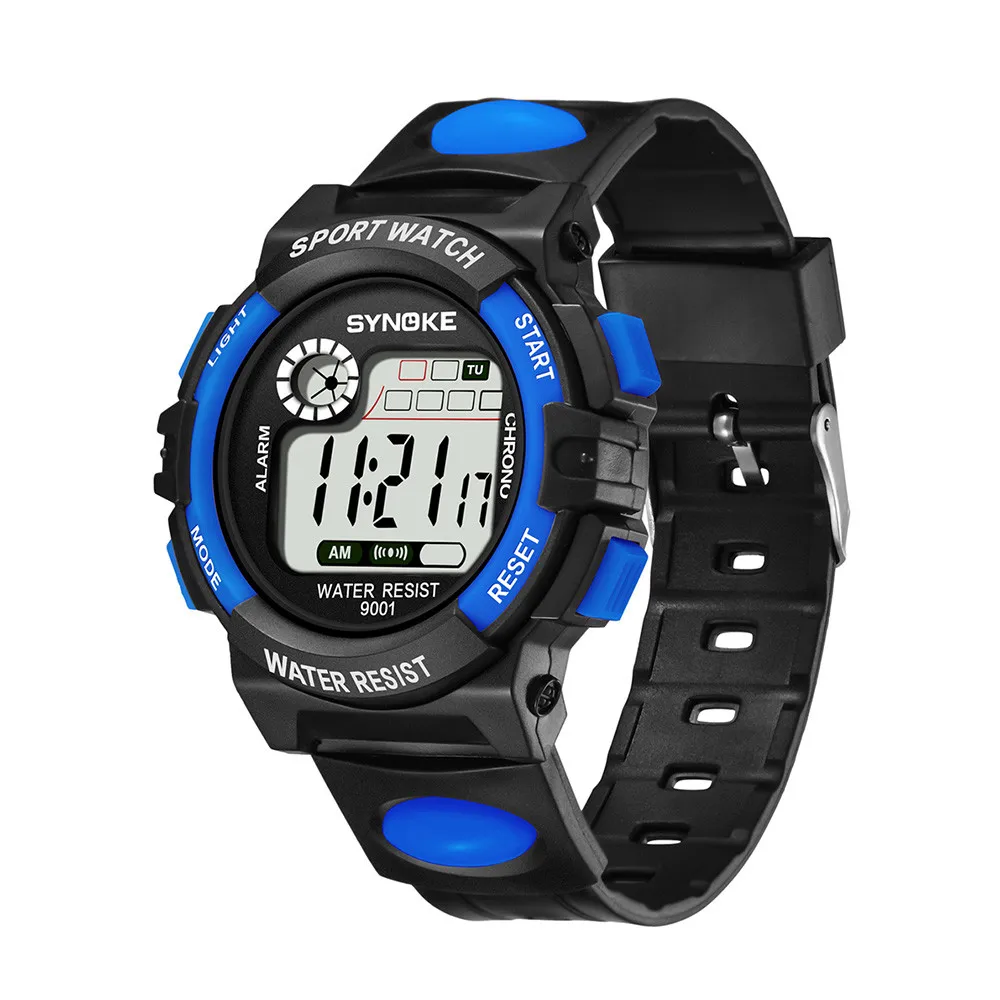 Multi-Function Waterproof Luminous Colourful LED Digital Double Action Watch For Students Alloy Silicone Strap Sorts Reloj