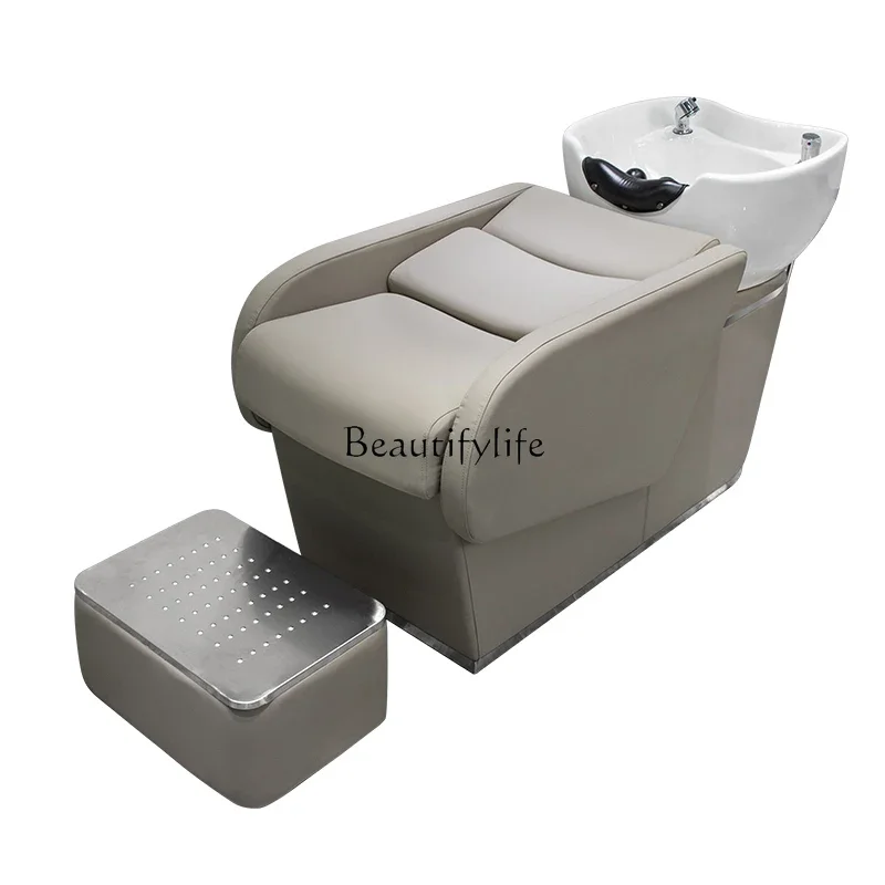 

Barber Shop Lying Half Salon Bed Hair Salon for Hair Salon Ceramic Deep Basin Flushing Bed