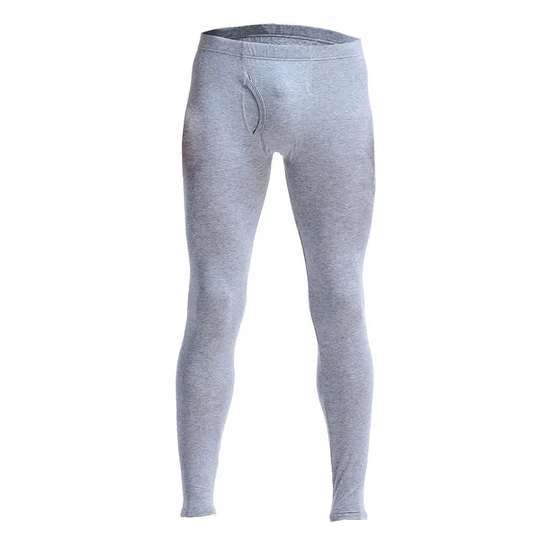 Men's Single-Piece Autumn Pants, Youth Autumn and Winter Slim-Fit Base Layer Pants, Cotton Thermal Pants, Thin Tight-Fitting Underpants, Long Pants