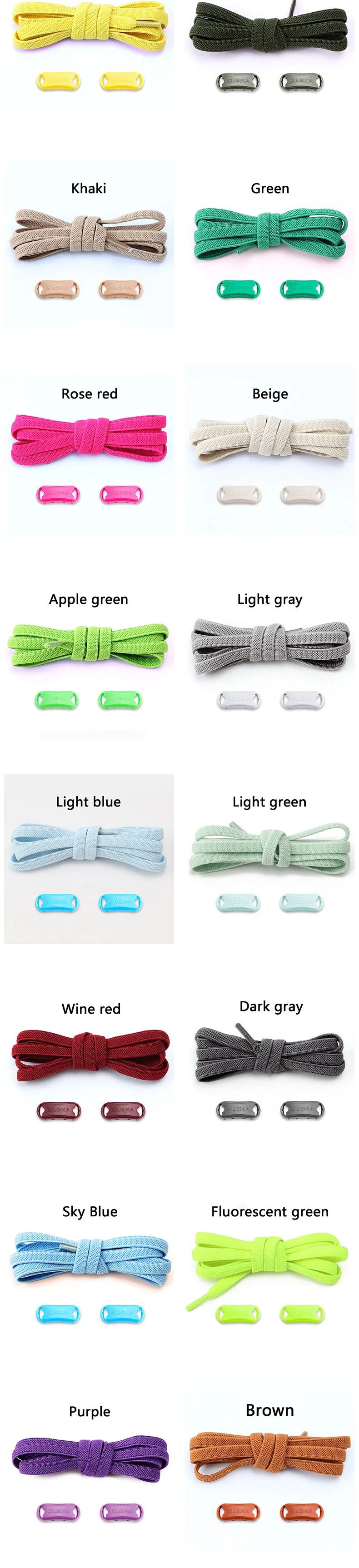 Elastische Schnürsenkel ohne Binden, flache Schnürsenkel für Sneaker, Schnürsenkel ohne Binden für Kinder und Erwachsene, schnelle Schnürsenkel, Gummibänder für Schnürsenkel. – Detail 9