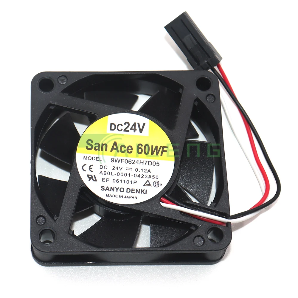 ใหม่6ซม. 6015 9WF0624H7D05 SanAce60W 24V 0.12A A90L-0001-0423 #50 Fanuc พัดลมไดรเวอร์เครื่องมือเครื่อง CNC